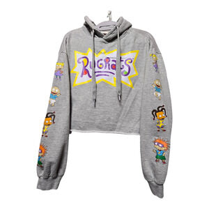 nickelodeon rugrats hoodie cutoff Large 60% Cotton 40% Polyester great shape
